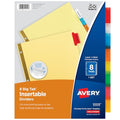 Eco-Friendly Avery Insertable Dividers for 3 Ring Binders, 8 Tabs per