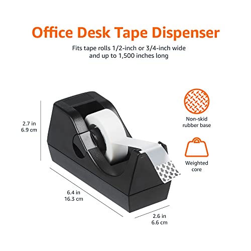 Smart Home Basics Weighted Desktop Tape Dispenser with Non-Skid Base, Desk