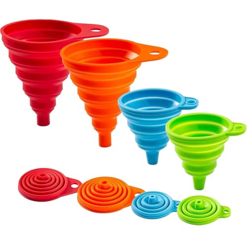 Eco-Friendly Kitchen Funnel Set 4 Pack, Small and Large, Kitchen Gadgets Essentials