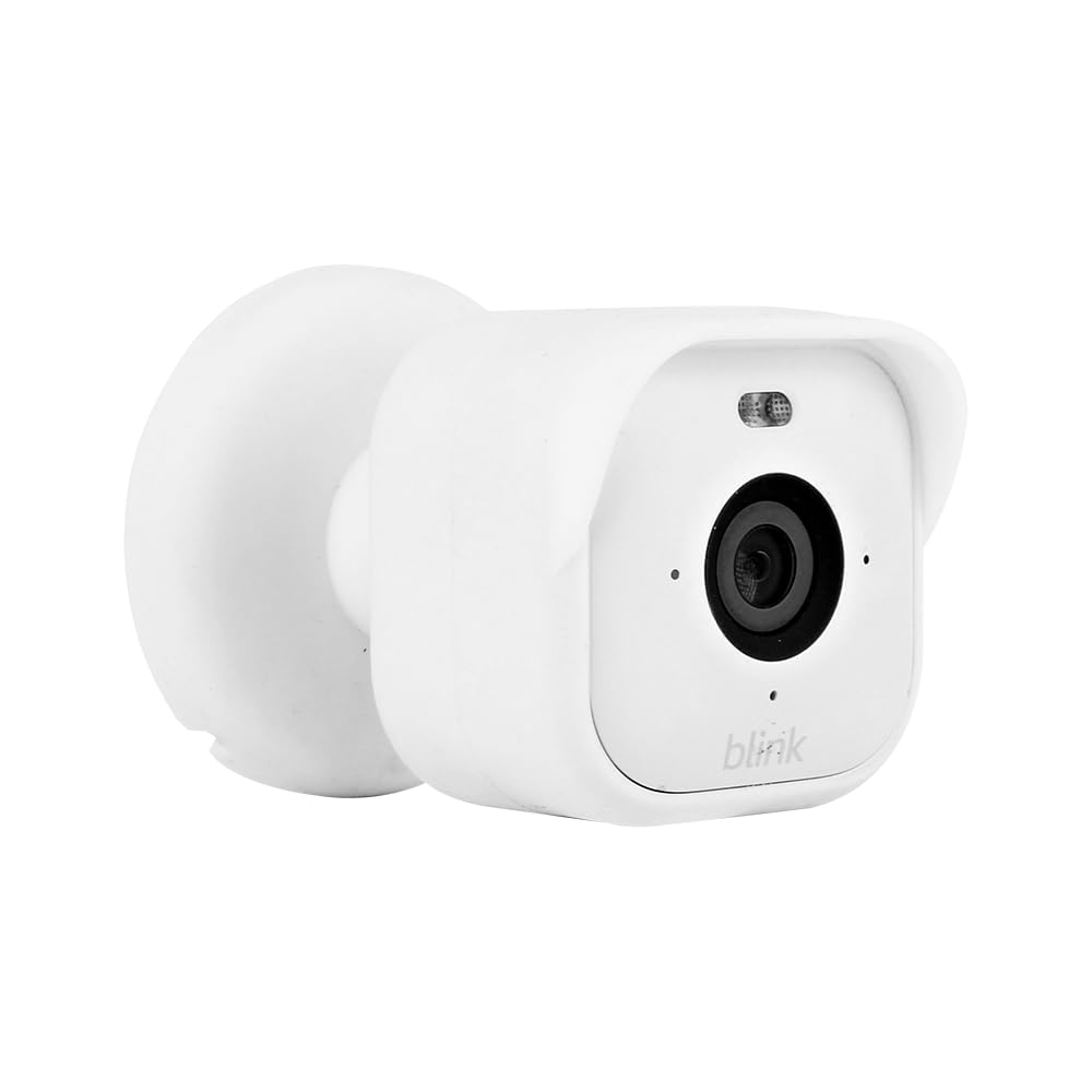 Gusfeliz Camera Case for Blink Mini 2 Camera (2024) Black Silicone Cover Waterproof Protective Cover,White