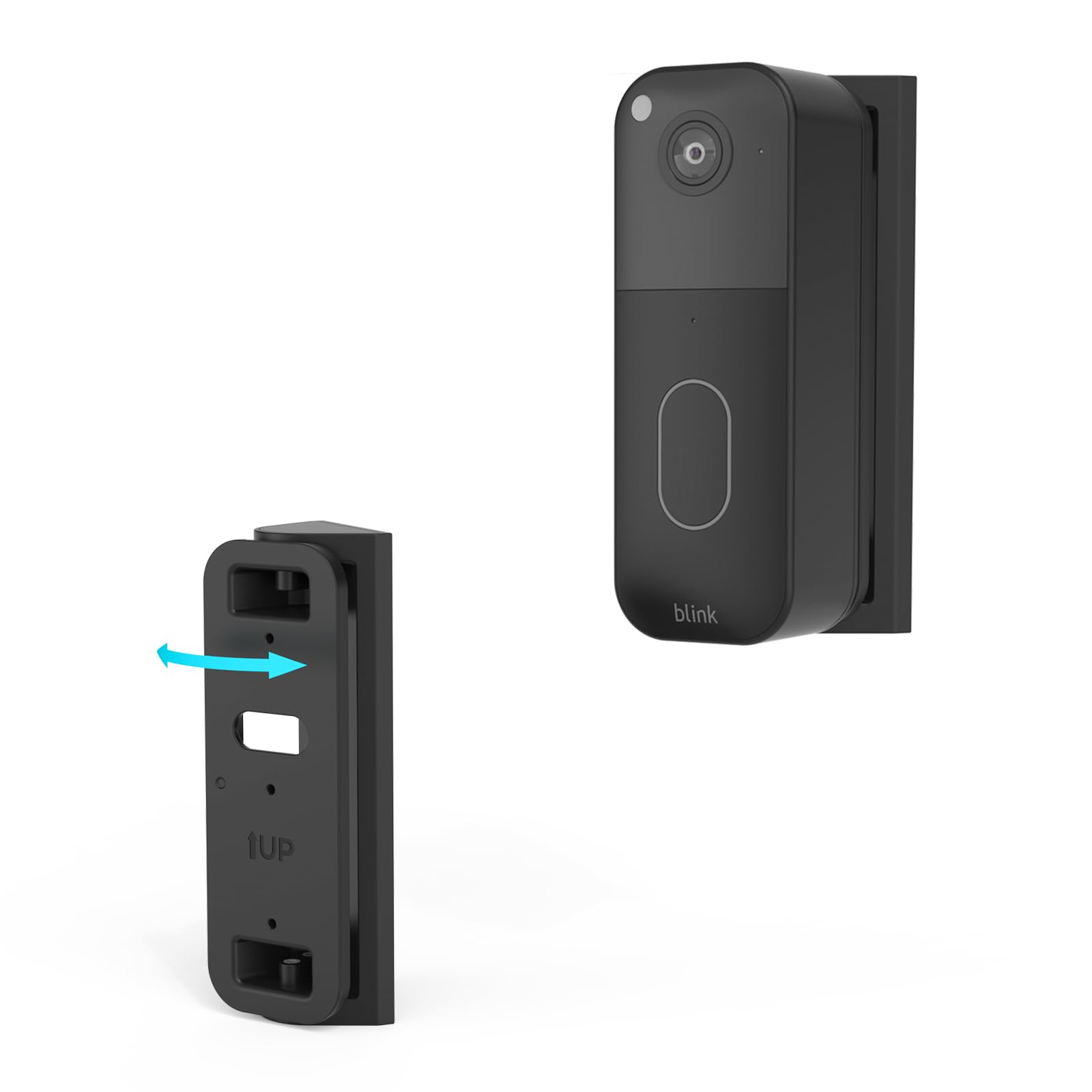 Blink Doorbell Mount, Adjustable Angle (0-45 Degree R/L) Mount for Blink Video Doorbell Newest Model (Black)