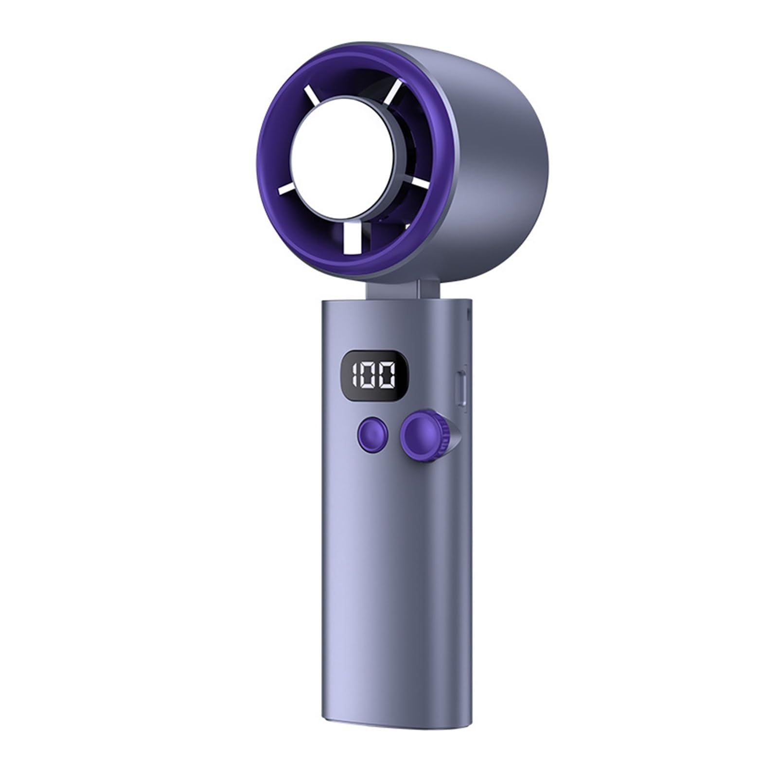 Long-lasting handheld small fan outdoor mini intelligent digital display portable cooling