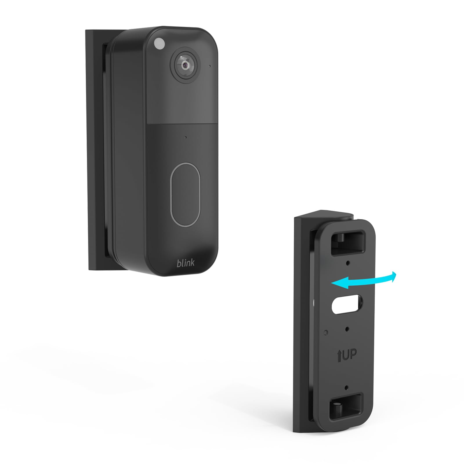 Blink Doorbell Mount, Adjustable Angle (0-45 Degree R/L) Mount for Blink Video Doorbell Newest Model (Black)