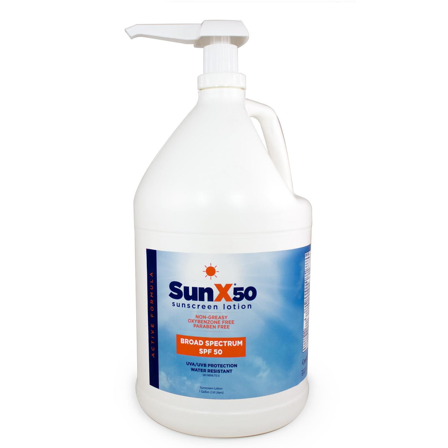 CoreTex Sun X 50 SPF Broad Spectrum Sunscreen Lotion - 4oz Bottle of Paraben, Oxybenzone, Octinoxate, & Oil Free Sunscreen - No White Cast and Water Resistant Up to 80 Minutes