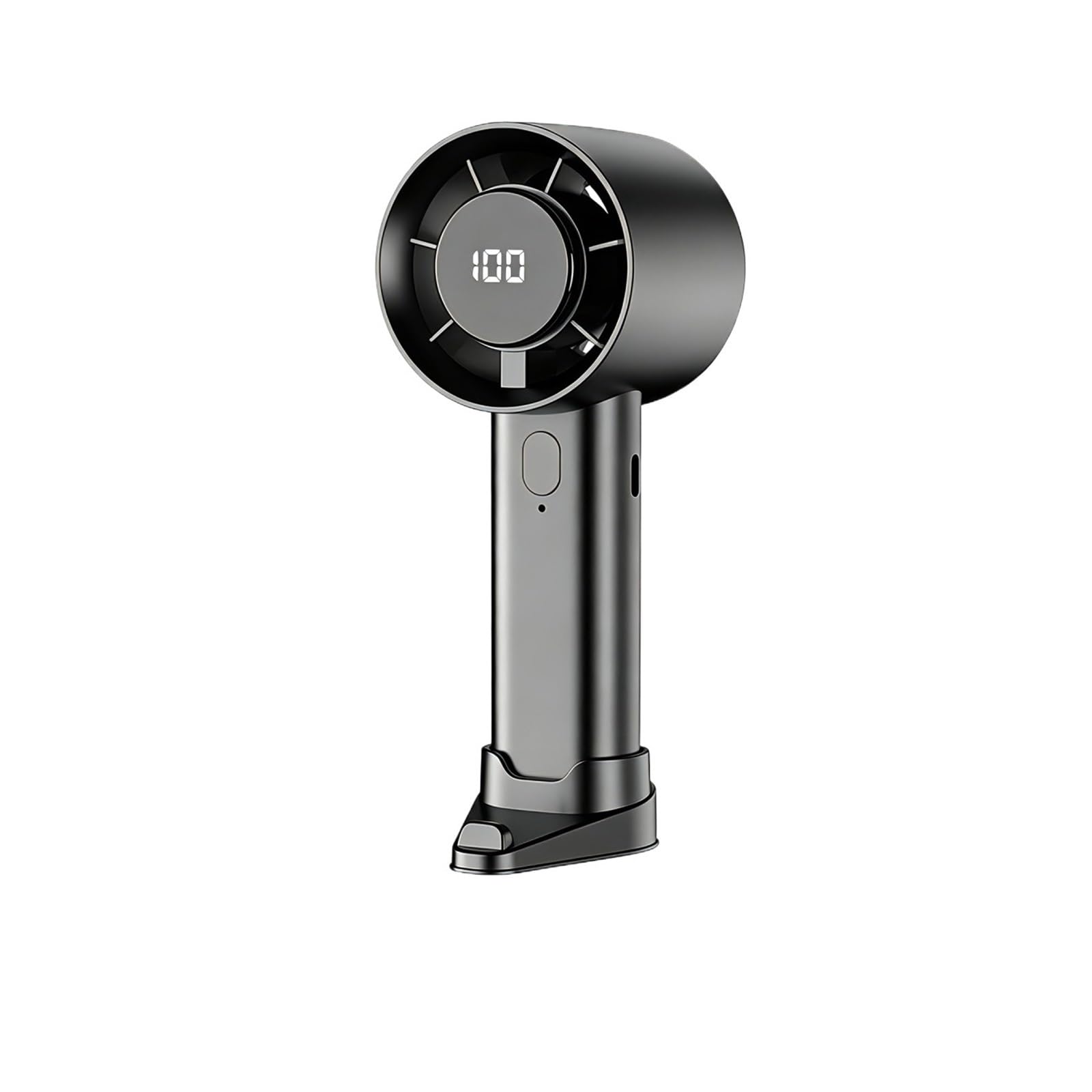 Handheld mini fan home desktop dormitory outdoor portable small digital display rechargeable electric