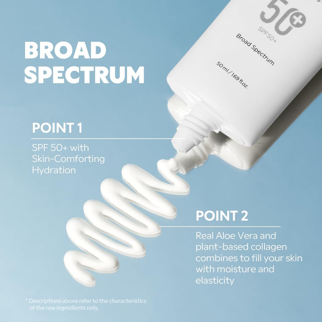 TIRTIR Hydro UV Shield Sunscreen | SPF 50+ Broad Spectrum UVA UVB Korean No White Cast Face Sun Protection, 1.69 Fl Oz