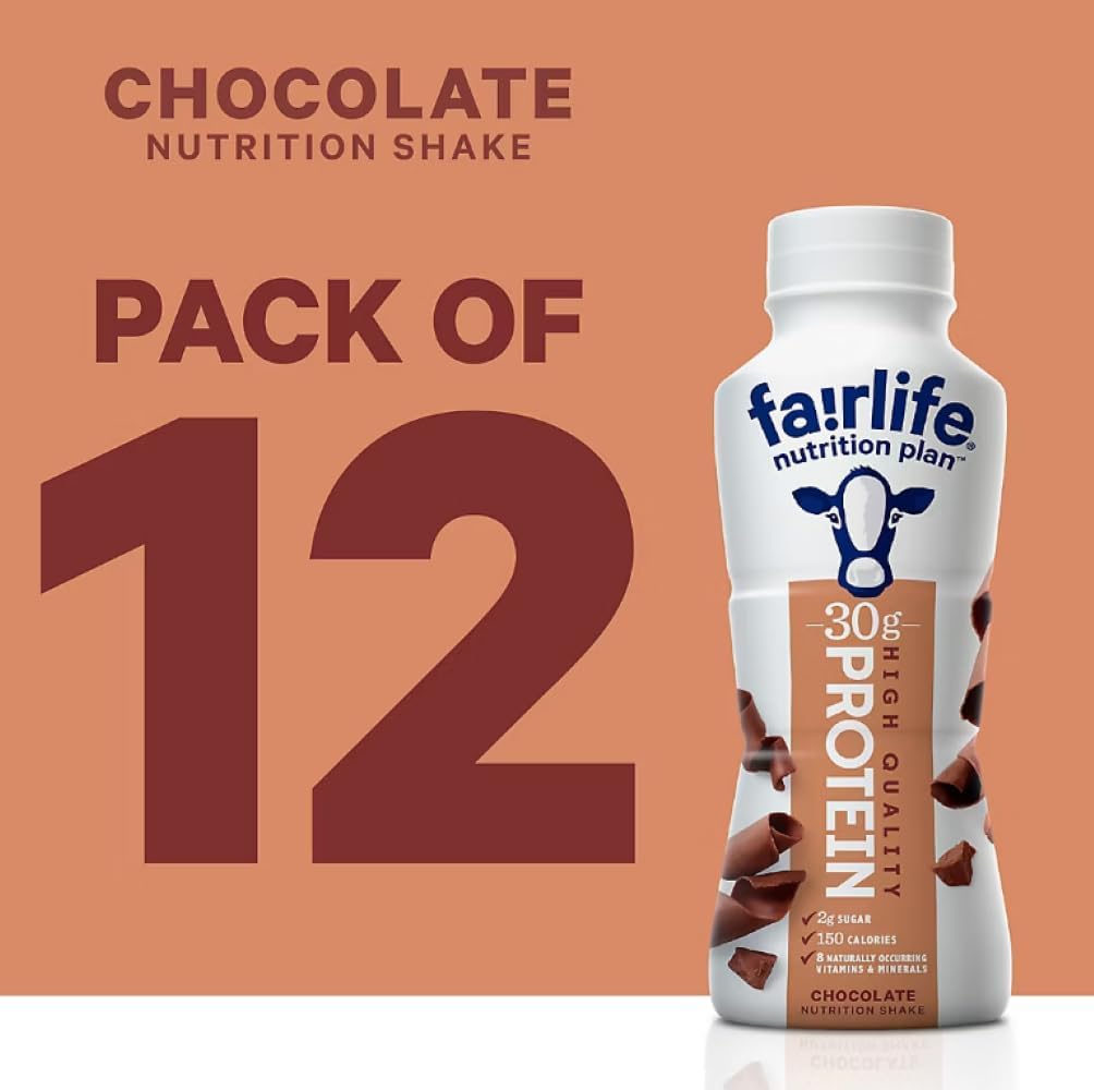 Fairlife Chocolate Protein Shake– Ready-to-Drink Nutrition Shake for Workout Recovery or Meal Replacement (30g – 11.5 fl oz, Pack of 12) + 1 Pair Of Sporty Sunglasses Can Opener (PACKAGING MAY VARY)