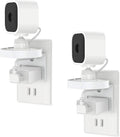 2 Pack Blink Mini Outlet Wall Mount, 360 Degree Swivel AC Outlet Wall Plug Mount Stand Holder Bracket - No Messy Wires or Wall Damage
