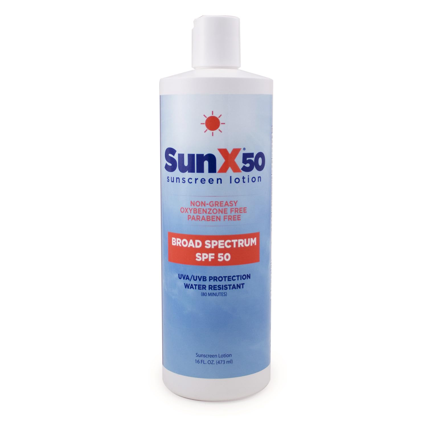 CoreTex Sun X 50 SPF Broad Spectrum Sunscreen Lotion - 4oz Bottle of Paraben, Oxybenzone, Octinoxate, & Oil Free Sunscreen - No White Cast and Water Resistant Up to 80 Minutes