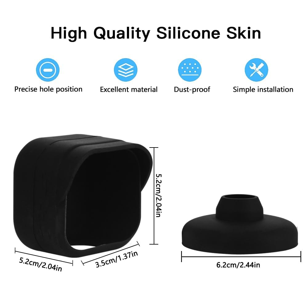 Gusfeliz Camera Case for Blink Mini 2 Camera (2024) Black Silicone Cover Waterproof Protective Cover,White