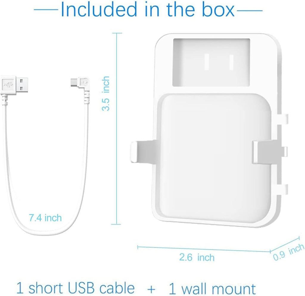 Outlet Wall Mount for Blink Sync Module 2, Mount Bracket Holder for Bink Ourdoor Indoor Camera Security with No Messy Easy to Move (White)