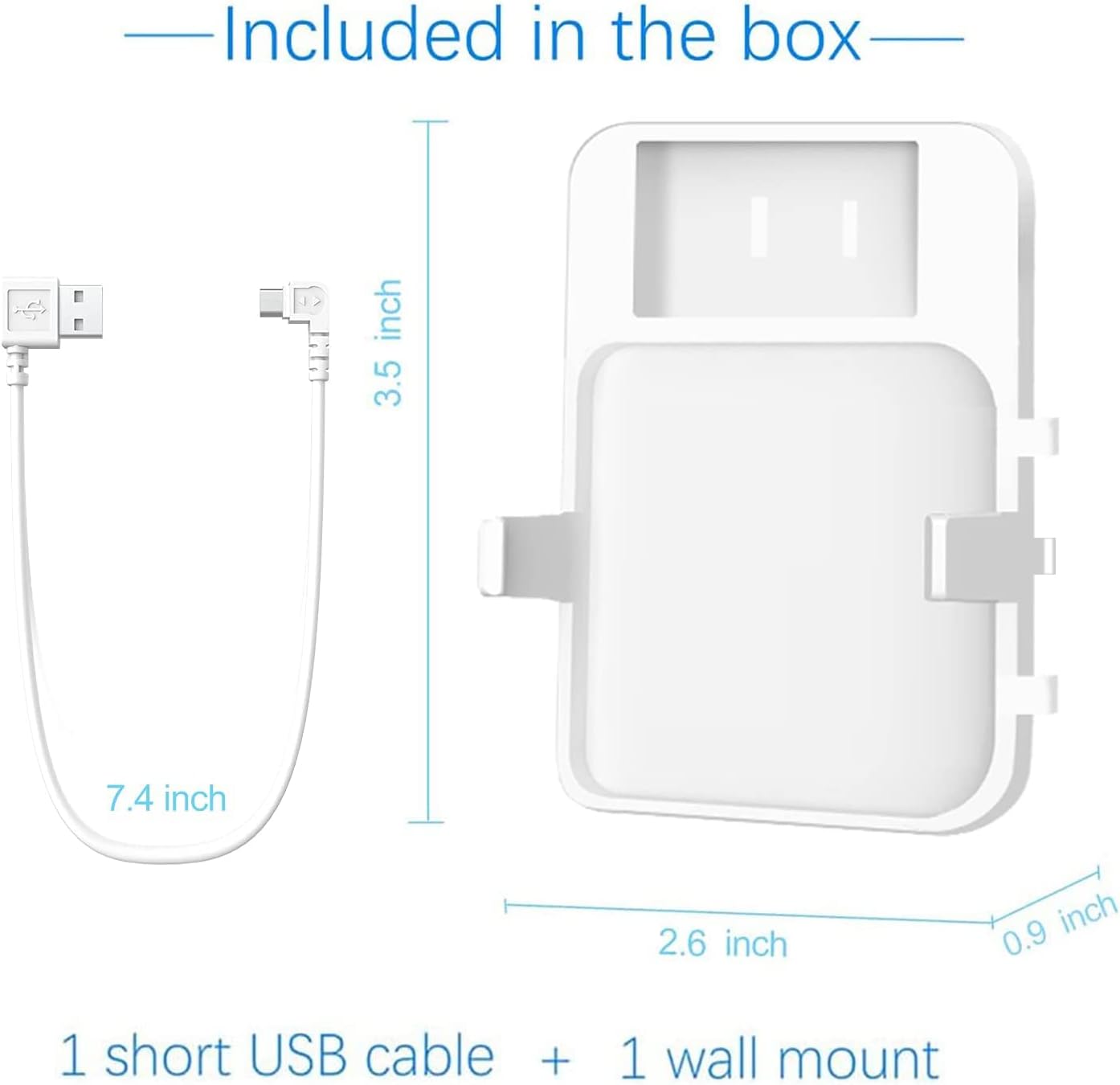 Outlet Wall Mount for Blink Sync Module 2, Mount Bracket Holder for Bink Ourdoor Indoor Camera Security with No Messy Easy to Move (White)