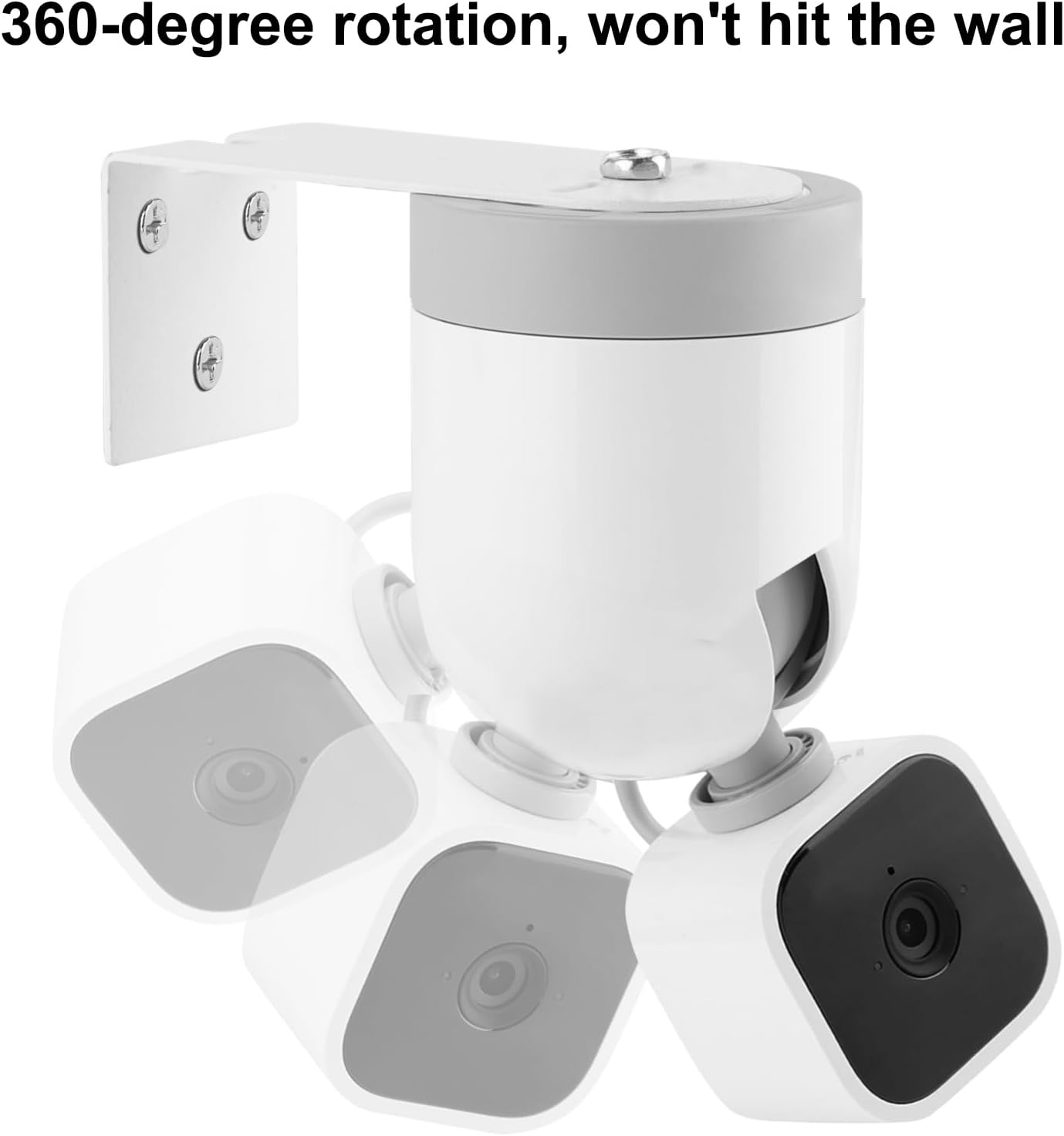 UYODM 2024 Upgrade Wall Mount Compatible for Blink Mini Pan -Tilt Camera Mounting Bracket for Blink Mini Pan, Get The Best View,Extended Celling Mount (2Pack)