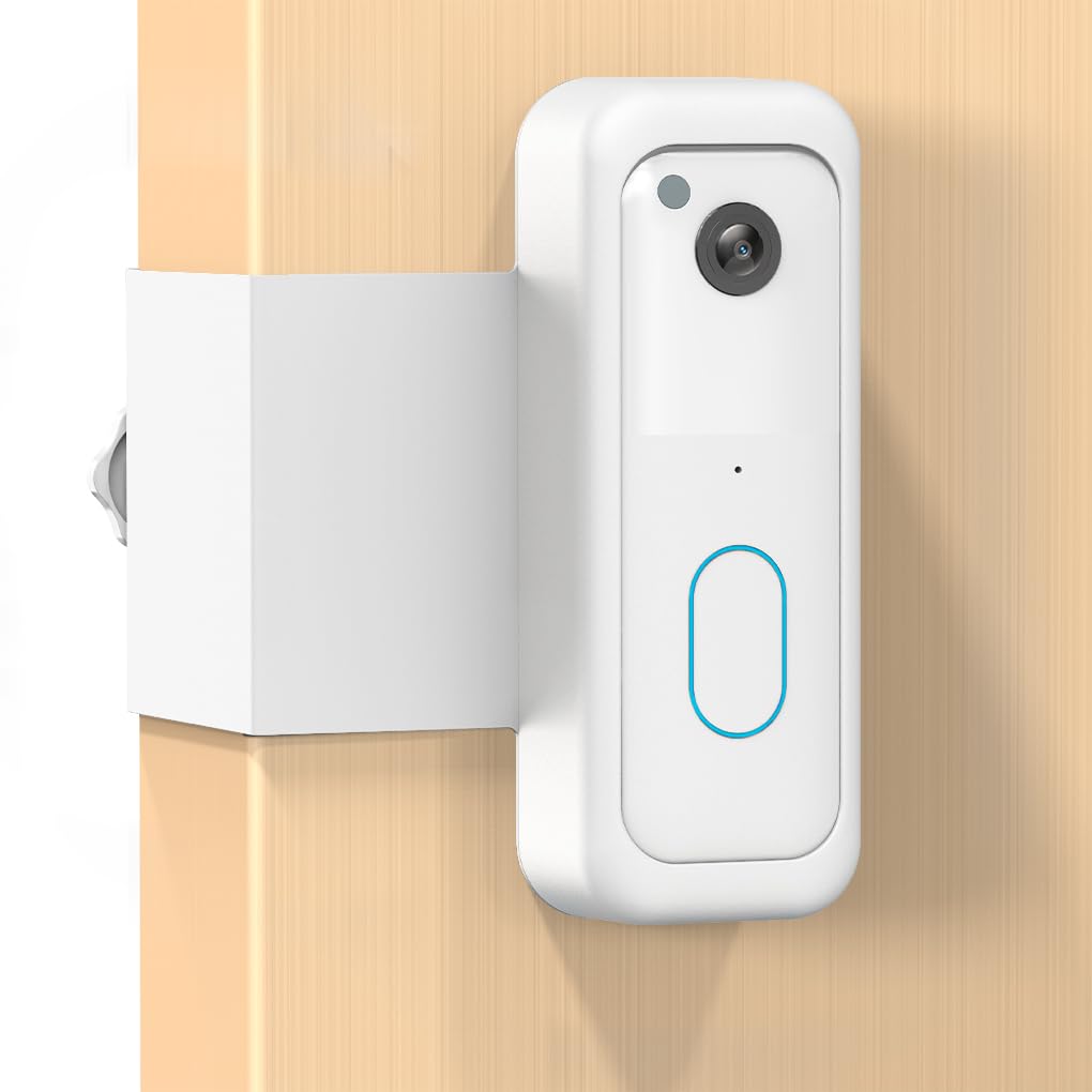 Blink Doorbell Mount, Anti-Theft Video Doorbell Door Mount Bracket No Drilling, Fit for All-New Blink Doorbell(2nd Gen), Not for Security Door (White)