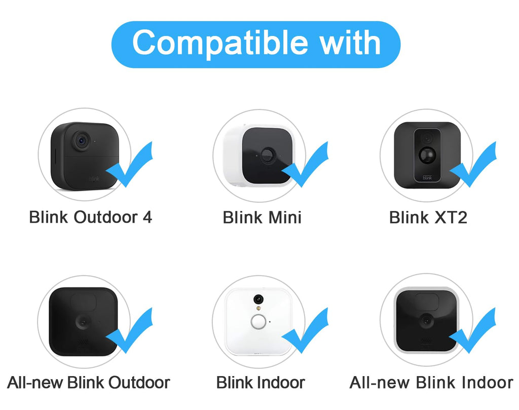 2 Pack 360 Degree Adjustable Adhesive Mount for All-New Blink Outdoor (4th Gen,3rd Gen) Blink XT / XT2, Blink Mini Camera Mounting Bracket, Wall Mount