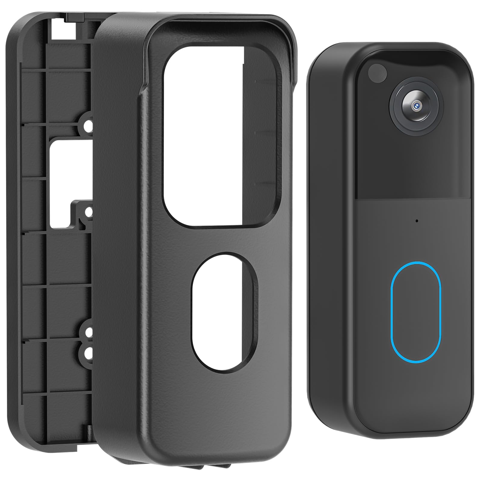 No Drill Blink Doorbell Camera Mount for All-new Blink Video Doorbell (2nd Gen), Mounting Bracket Cover with Adhesive Tape, Easy to Install for Apartment, Office, Home