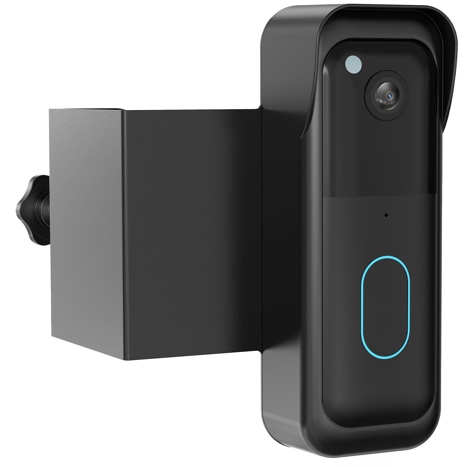 No-Drill Blink Doorbell Mount, Anti-Theft Door Mount for Blink Doorbell Camera, Quick Install Doorbell Kits Ideal for Rental Apartments, No Sensor Blockage, Black