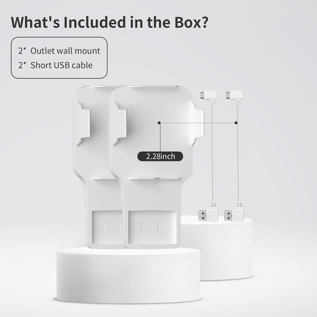 Kidjoyo Wall Mount for Blink Sync Module 2 with Short Cable - Save Space - No Messy Wires - Easy Move Mount Bracket Holder for Blink Outdoor Indoor Security Camera