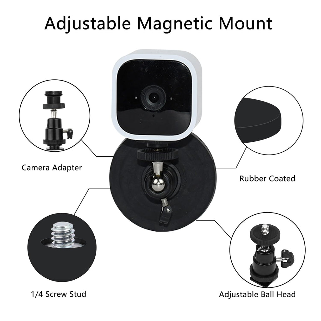Magnetic Camera Mount Compatible with Blink Outdoor 4, 2k+, Blink Mini 2k+ (New-est Model), Blink Mini, Blink Indoor(All), Eufy E220, Litokam 2k Indoor Cam, No Drill Magnet Camera Bracket Stand, 1Pack