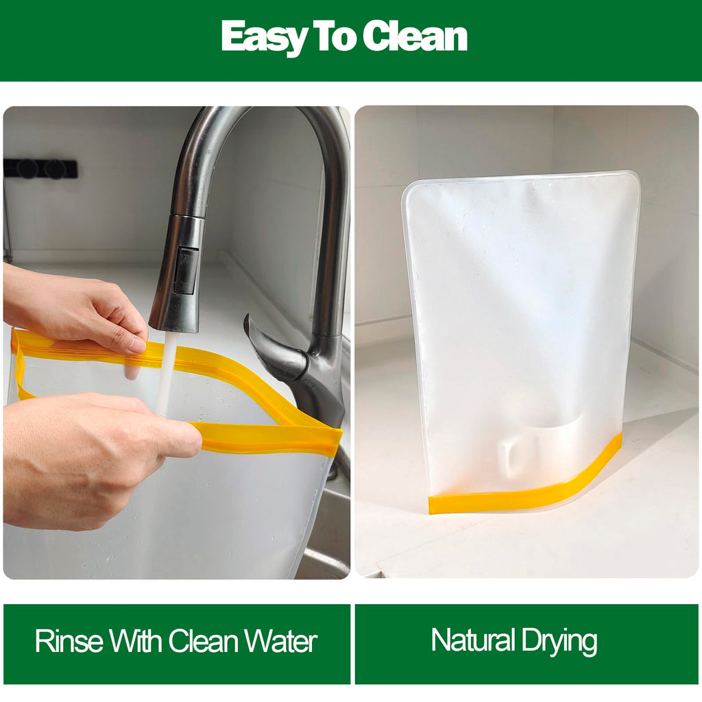 4 Pcs 2 Gallon Reusable Freezer Bags, Large Capacity, BPA Free Reusable Leakproof Food Storage Bags,13 "x 16", Used For Home Food Storage And Camping Food Storage