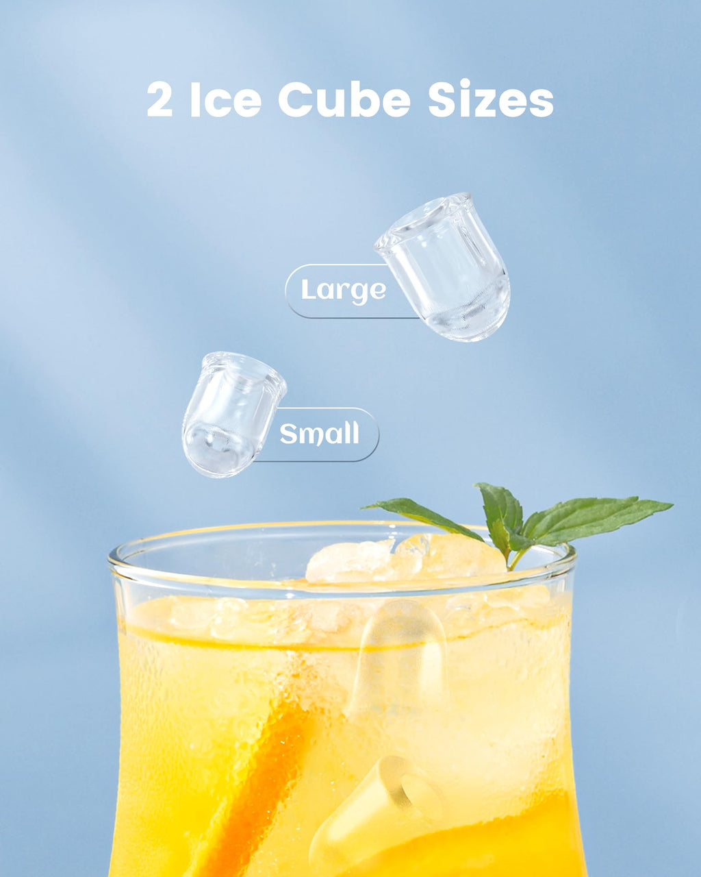 CyberChill Nugget Ice Maker Countertop 44lbs Per Day Pebble Sonic Ice Makers Machine Chewable Pellet Ice with Self-Cleaning Removable Water Tank See Through Window for Home/Kitchen/Office
