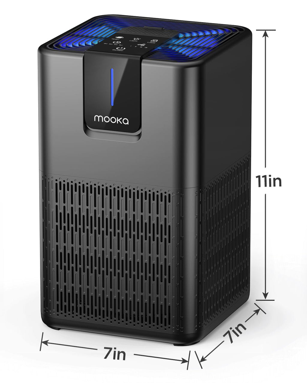 Air Purifiers for Home Large Room 1250 Ft²,MOOKA H13 HEPA Air Purifier for Pets Dust Odor Smoke,Aromatherapy Function,Air Cleaner with 15dB Quiet Sleep Mode for Bedroom Office Living Room,M05,White