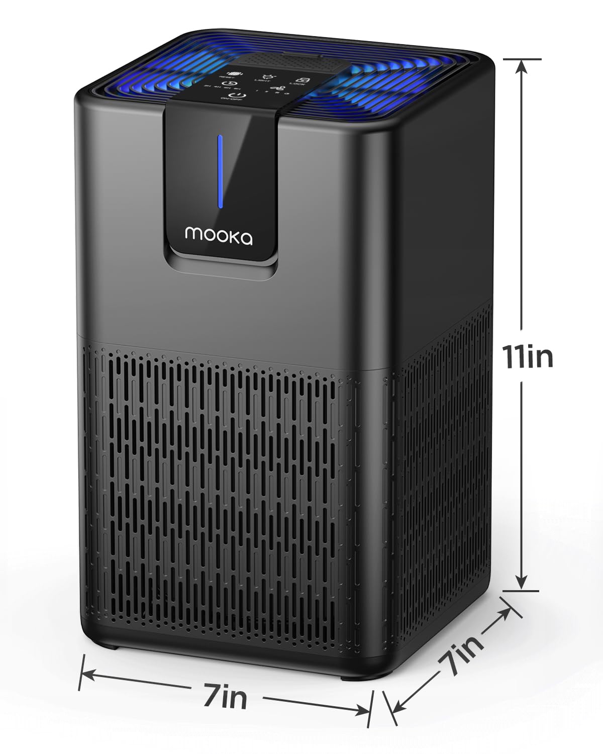 Air Purifiers for Home Large Room 1250 Ft²,MOOKA H13 HEPA Air Purifier for Pets Dust Odor Smoke,Aromatherapy Function,Air Cleaner with 15dB Quiet Sleep Mode for Bedroom Office Living Room,M05,White