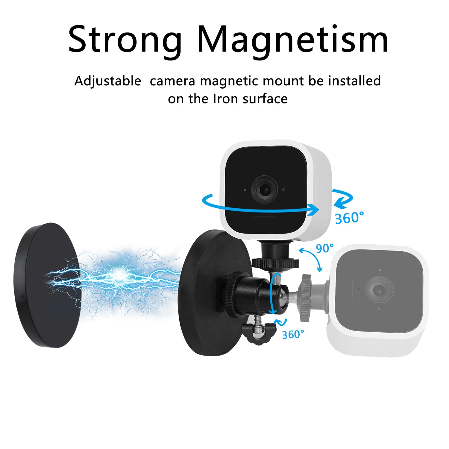 Magnetic Camera Mount Compatible with Blink Outdoor 4, 2k+, Blink Mini 2k+ (New-est Model), Blink Mini, Blink Indoor(All), Eufy E220, Litokam 2k Indoor Cam, No Drill Magnet Camera Bracket Stand, 1Pack
