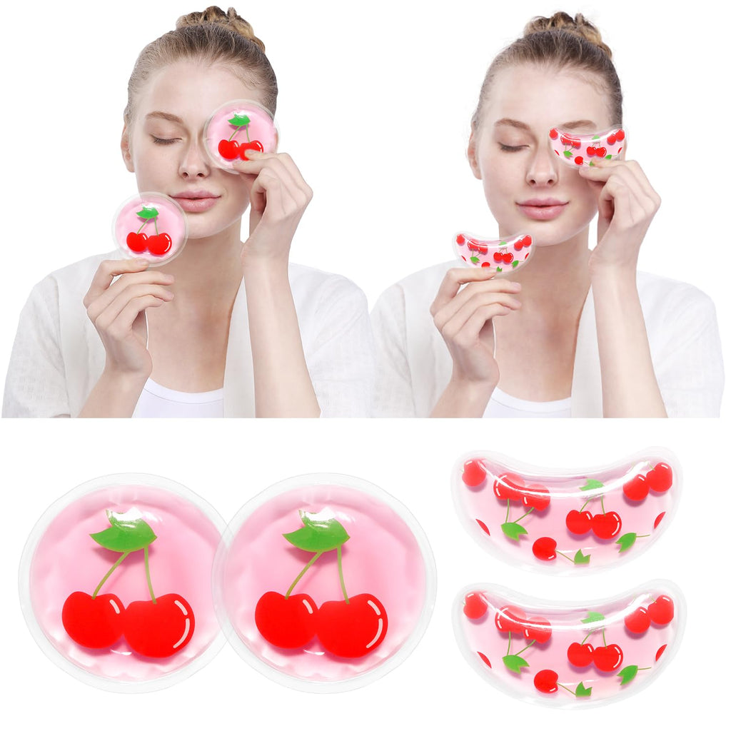 4PCS Gel Eye Ice Pack Set Reusable, Cold and Hot Compress for Eyes, Ice Pack for Eyes, Cooling Eye Pads for Eye Strain, Swelling, Redness, Dark Circles, Puffy Eyes, and Eye Recovery Surgery.