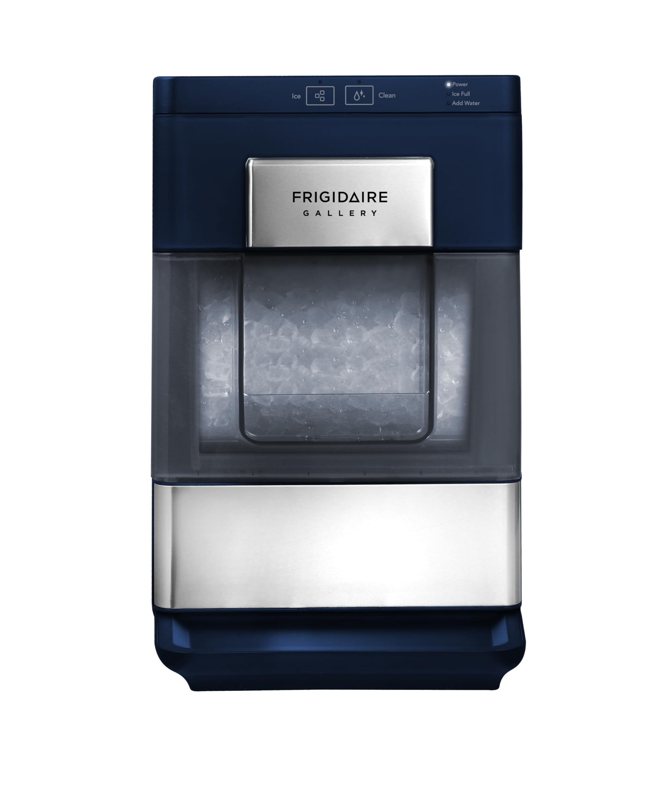 Frigidaire Gallery, 33 Lbs. Countertop Ice Maker, Nugget Shaped Ice, Stainless Steel Trim (Black)