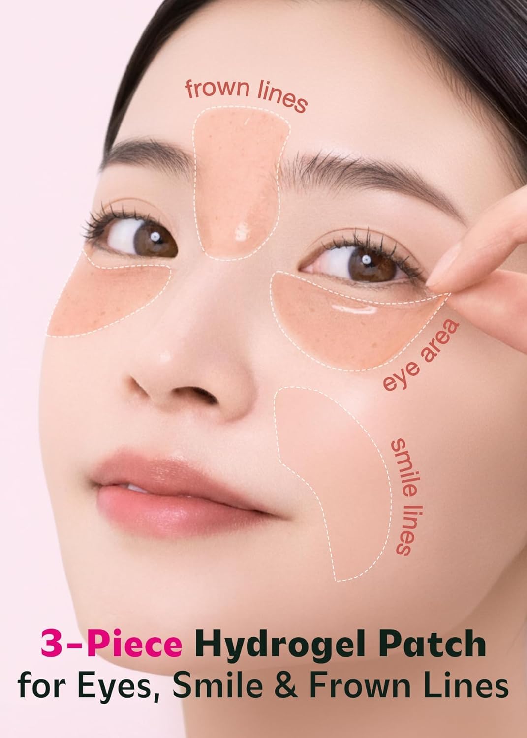 ISOI Blemish Care Eye Patches with Hyaluronic Acid, 90 Count | Dark Circles, Puffiness, Forehead & Smile Lines, Bulgarian Rose Oil