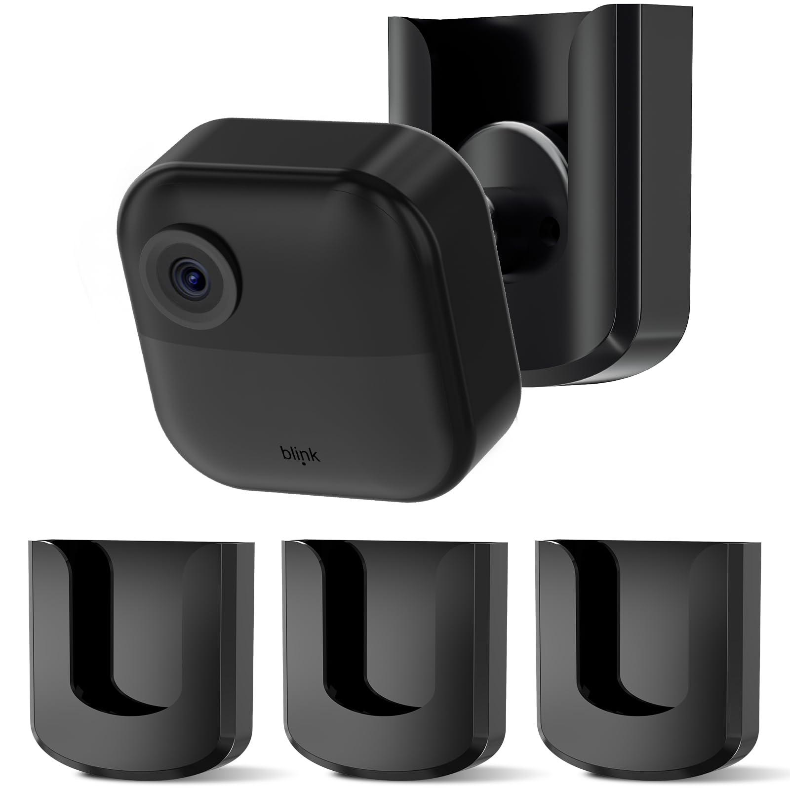 Blink Mini 2 Camera Mount, No Drilling Wall Mount Compatible with Blink Mini 2K+/Outdoor 4 Cameras, Adhesive Holder for Indoor Outdoor Camera, White, 3 Pack