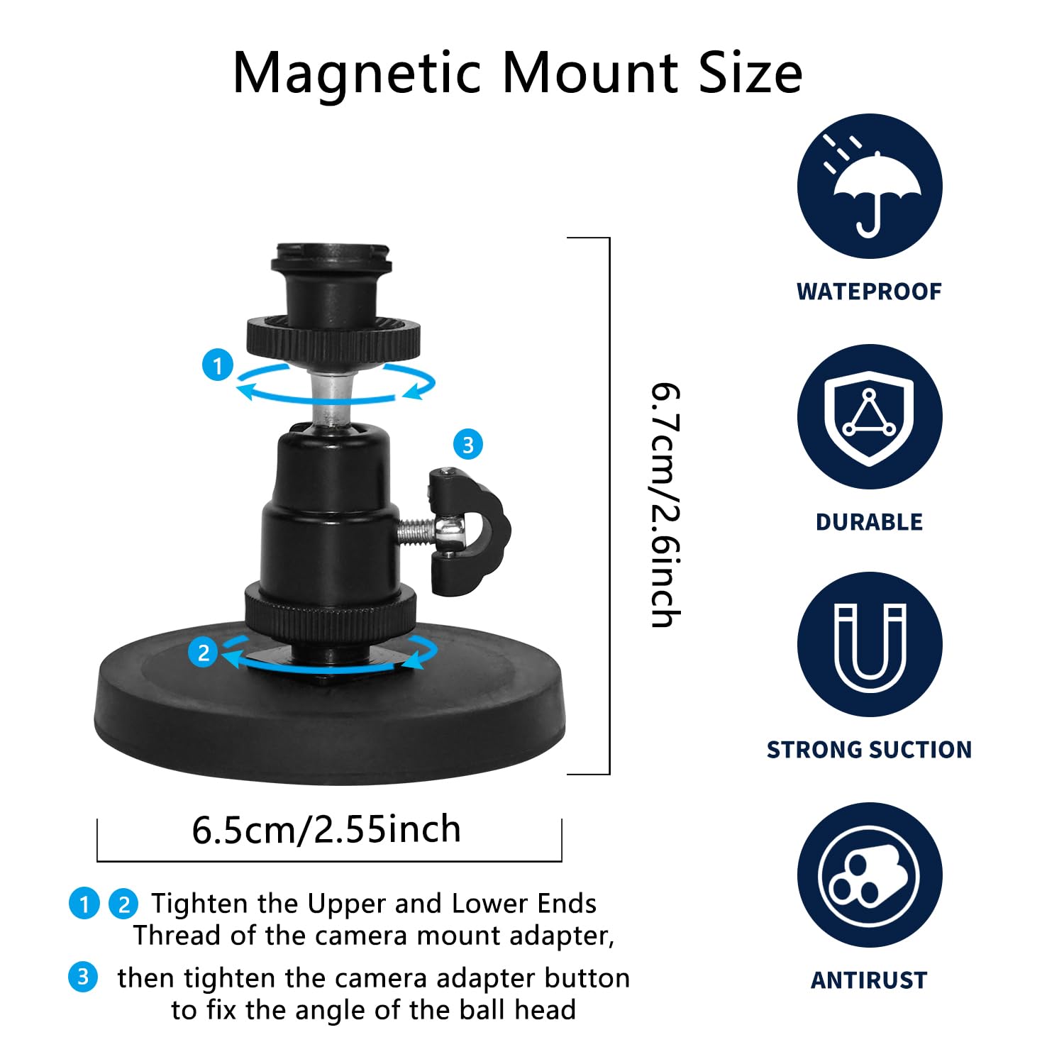 Magnetic Camera Mount Compatible with Blink Outdoor 4, 2k+, Blink Mini 2k+ (New-est Model), Blink Mini, Blink Indoor(All), Eufy E220, Litokam 2k Indoor Cam, No Drill Magnet Camera Bracket Stand, 1Pack
