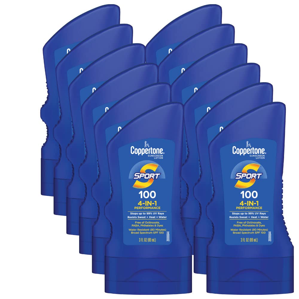 Coppertone SPORT Sunscreen Lotion Broad Spectrum SPF 100 (3 Fluid Ounce) (Packaging may vary)