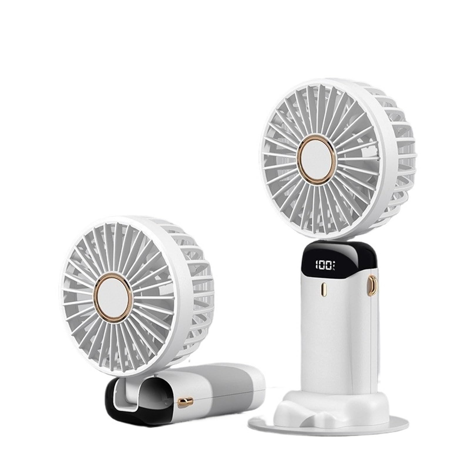 Handheld fan usb mini portable rechargeable small digital display folding aromatherapy electric