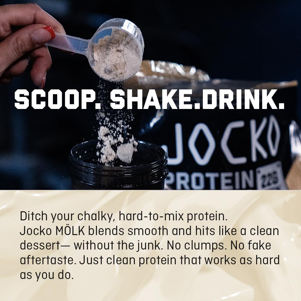 Jocko Fuel Whey Protein Powder, Chocolate Peanut Butter, 22g Protein, Digestive Enzymes + Probiotic Blend, No Sugar Added, with Essential Amino Acids + Electrolyte Minerals, 25 Servings