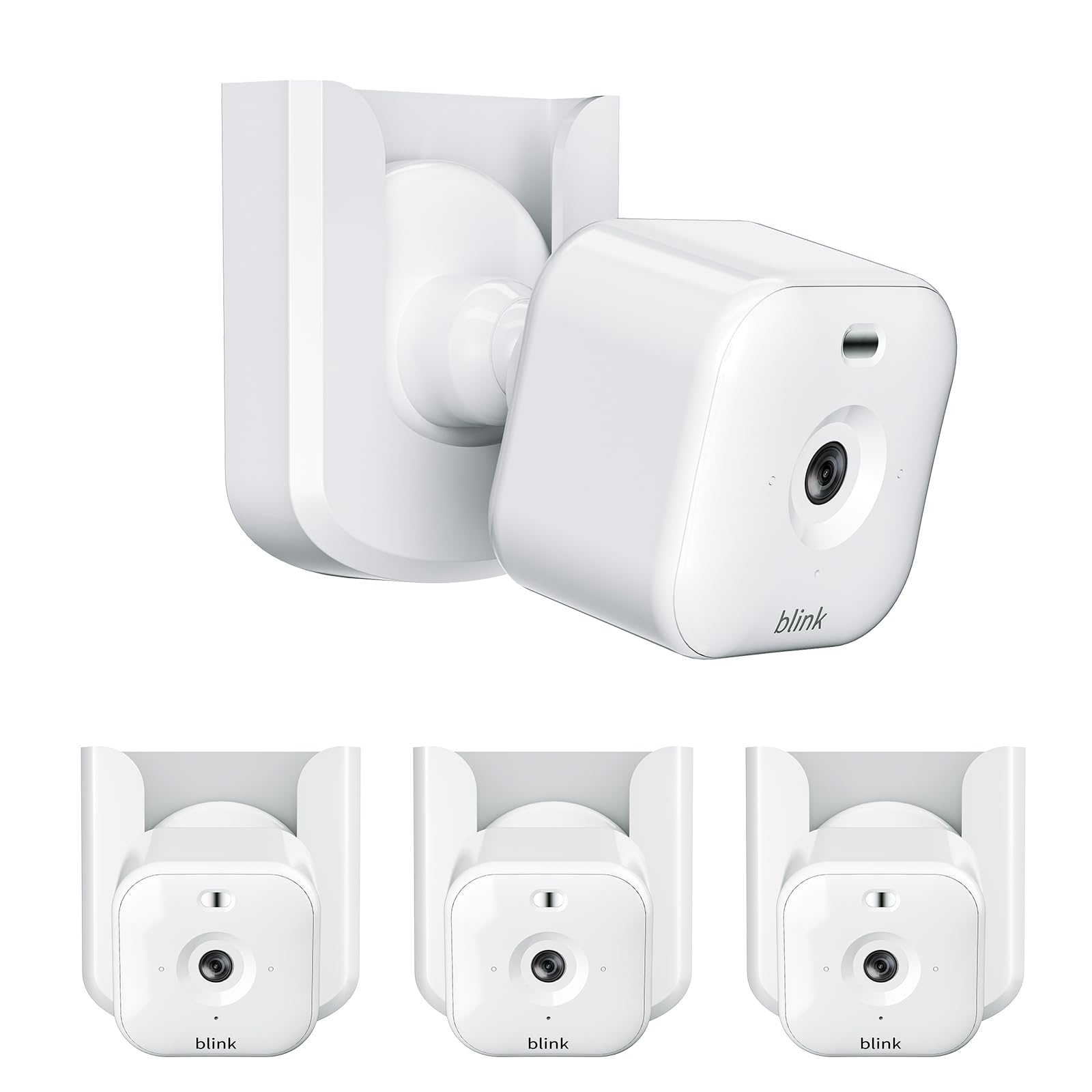 Blink Mini 2 Camera Mount, No Drilling Wall Mount Compatible with Blink Mini 2K+/Outdoor 4 Cameras, Adhesive Holder for Indoor Outdoor Camera, White, 3 Pack