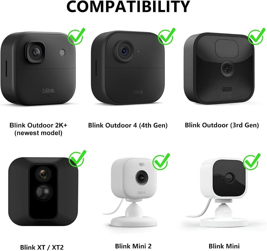 ALERTCAM 2Pack Suction Cup Mount for Blink Outdoor 2K+ / Outdoor 4 (4th Gen)/(3rd Gen), Blink XT / XT2 / Mini, Attach Your Home Security Camera with No Tools