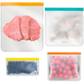 4 Pcs 2 Gallon Reusable Freezer Bags, Large Capacity, BPA Free Reusable Leakproof Food Storage Bags,13 "x 16", Used For Home Food Storage And Camping Food Storage