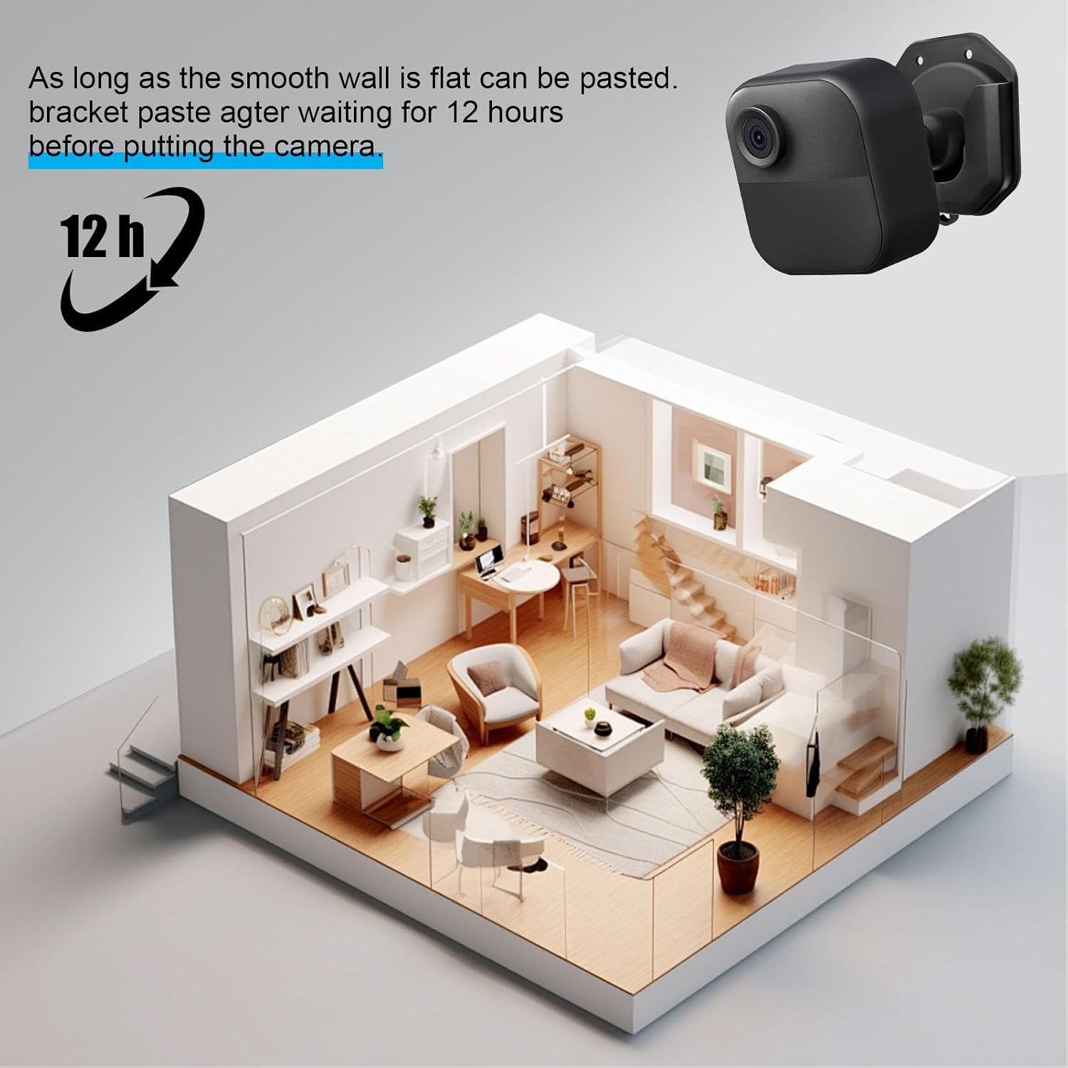 KANASI Camera Wall Mount Stand, Self Adhesive Holder for Blink Outdoor 4 Mini 2 Ring Indoor Cam 2nd Gen