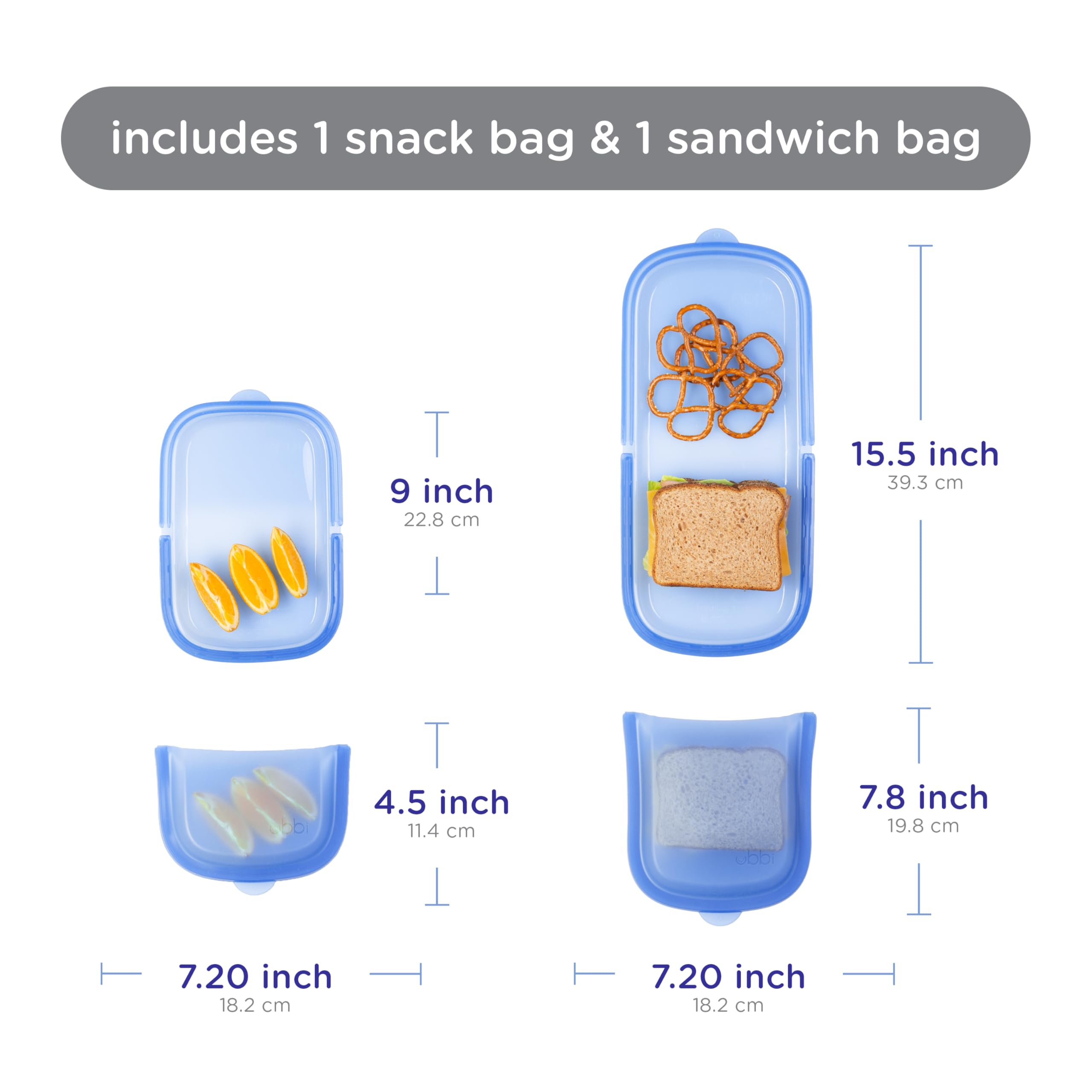 Ubbi Platemate Reusable Silicone Storage Bag, Smoothie Purple | Opens Flat as Placemat, Dishwasher & Freezer-Safe, Lunch Container, Leakproof Sandwich & Snack Bag, Easy to Clean, BPA-Free
