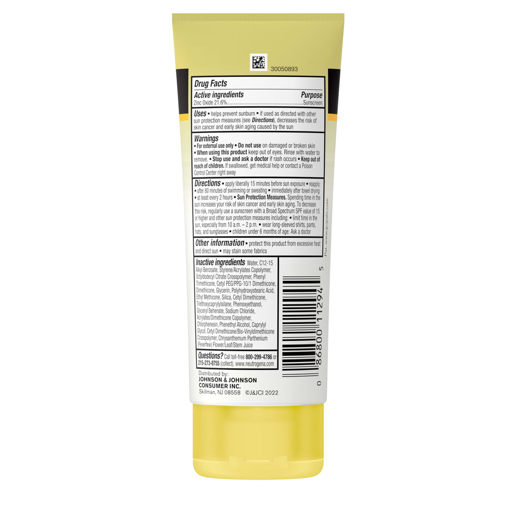 Neutrogena Kids Mineral Sunscreen Sheer Zinc Oxide Lotion, Broad Spectrum SPF 50 with UVA/UVB Protection, Water Resistant for 80 Minutes, Fragrance and Tear Free, 3 FL OZ