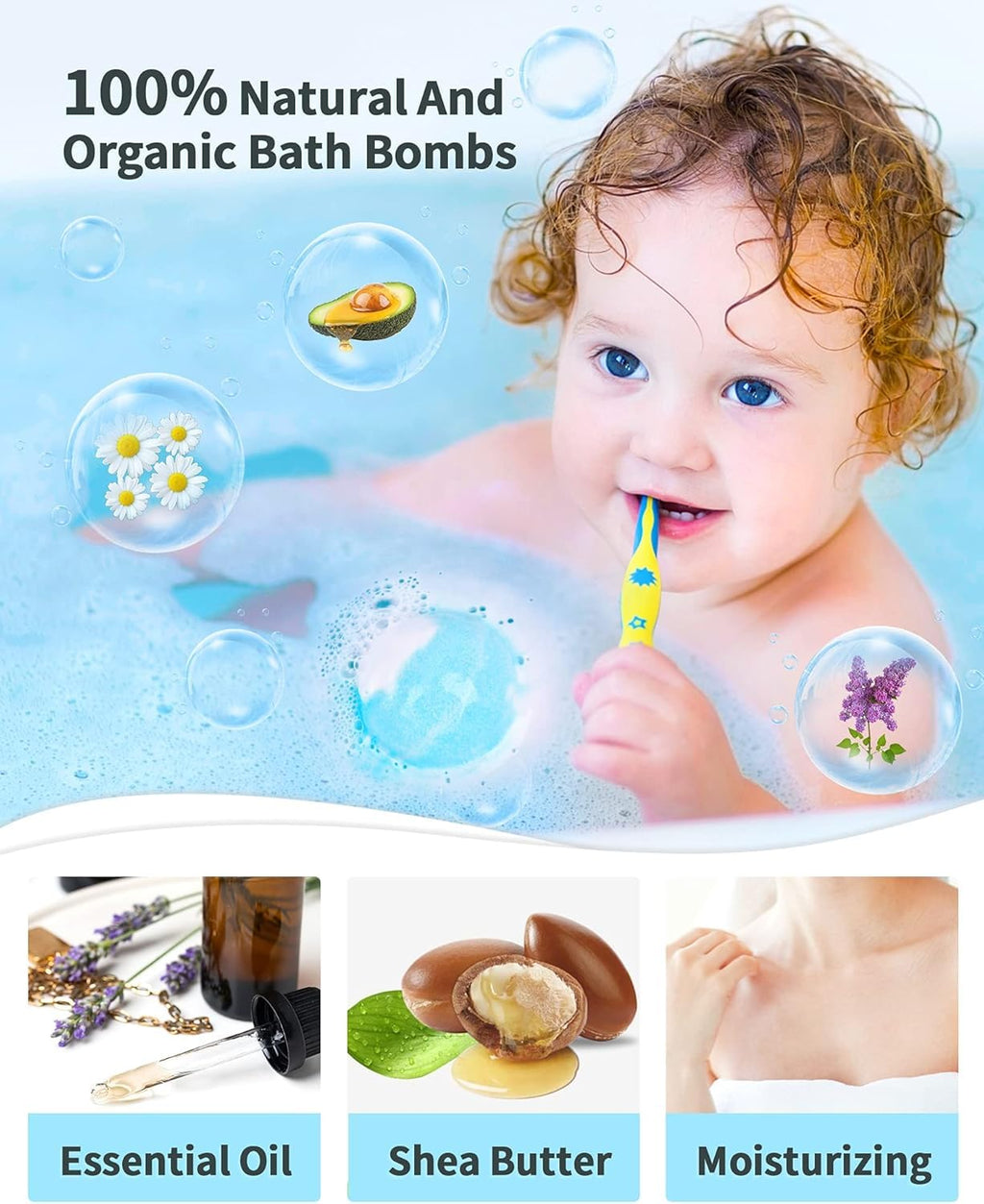 Light Up Bath Bombs with Surprise Inside, 4.23 oz XL Natural Gift Set 6 with Essential Oils, Magnesium Large Bath Bombs for Women Relaxing Spa Skin Moisturize Gifts for Women