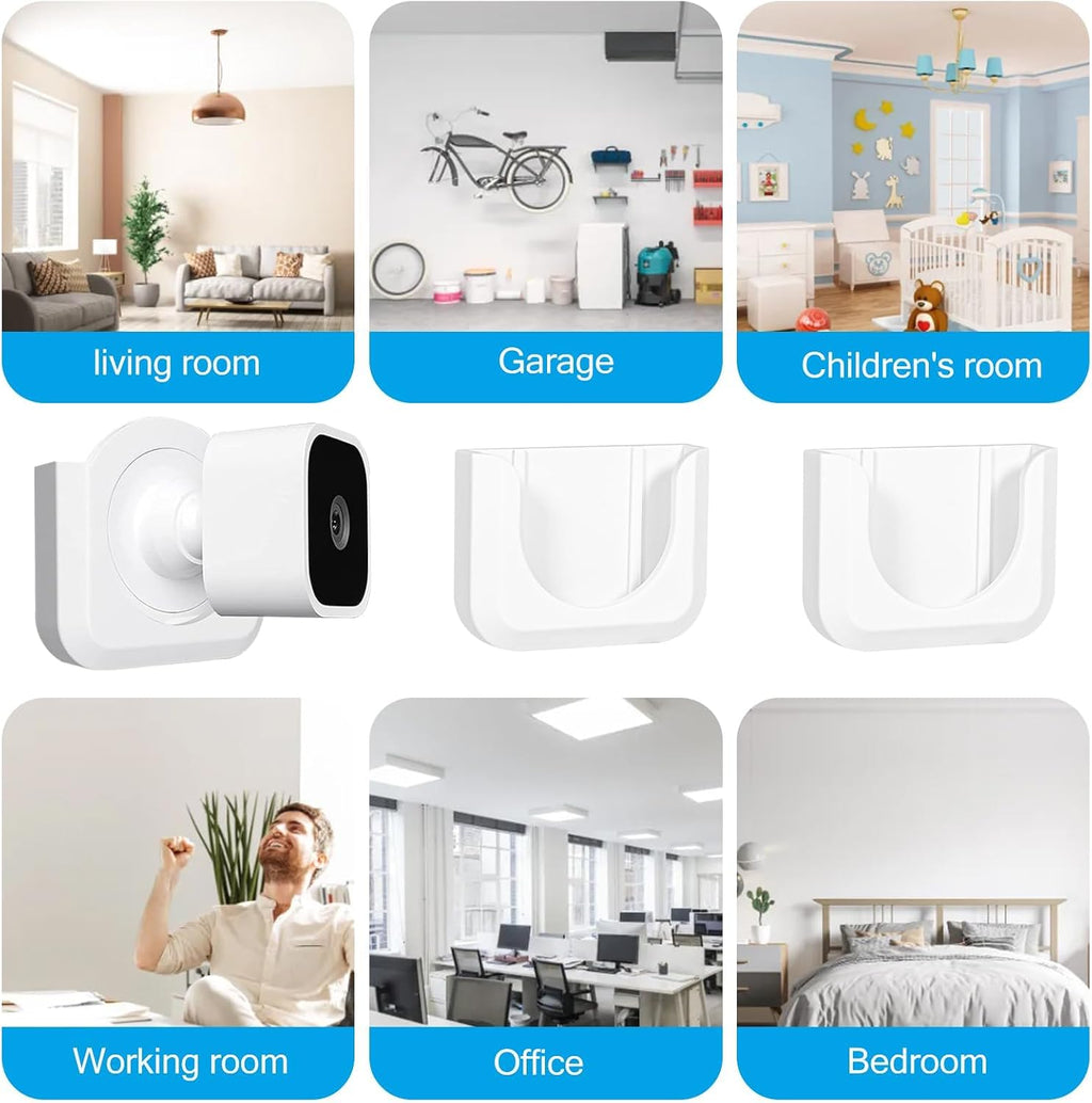 Adhesive Wall Mount Bracket for Blink Mini Indoor Camera, No Drill, No Screws, Decorate Damage-Free, Easy to Install (2 Pack)