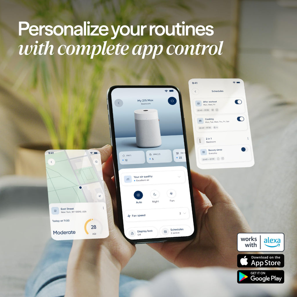 BLUEAIR Blue Pure 311i Max Smart Air Purifier for Medium Rooms up to 2,107 Sq Ft HEPASilent Air Cleaner for Pets Allergies Smoke & Dust WiFi Air Purifier with Auto Mode Quiet Air Purifier for Bedroom