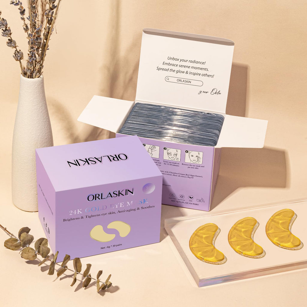 Eye Patches Under Eye Mask Skincare Hyaluronic Acid Under Eye Patches for Teen Girls Puffy Eyes and Dark Circles 24k Gold,Hyaluronic Acid,Rose,Eye Mask Pads Bag Treatment Skin Care(30Pairs)