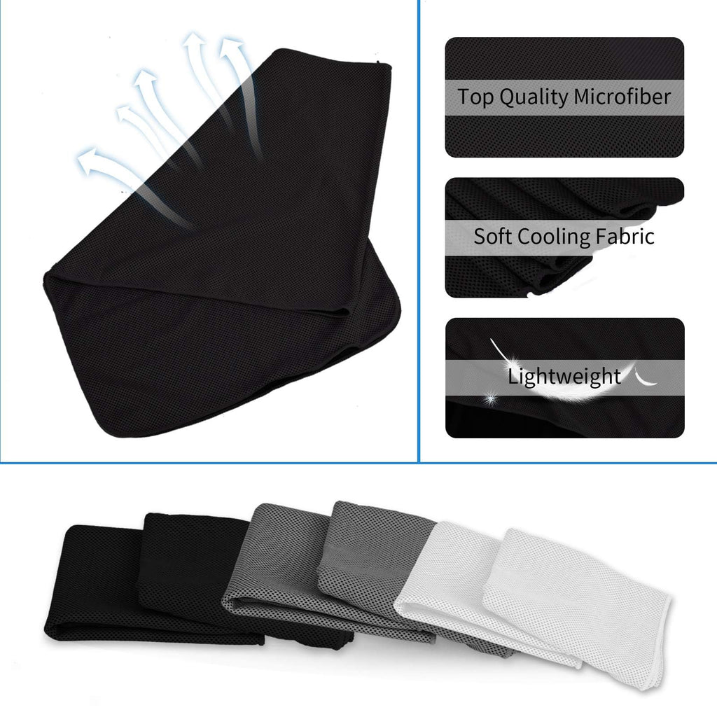 4 Packs Cooling Towels for Neck and Face(40"x 12"), Cool Sweat Towels for Hot Weather, Cooling Towels for Athletes, Lightweight Soft Breathable Towels for Yoga, Sport, Workout, Running, Gym, Camping