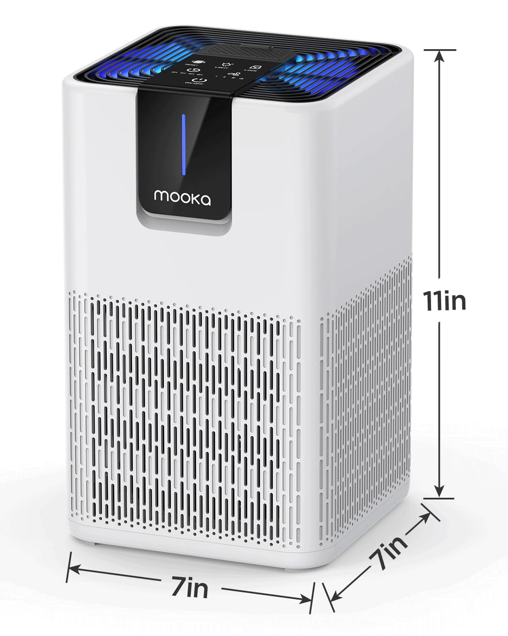 Air Purifiers for Home Large Room 1250 Ft²,MOOKA H13 HEPA Air Purifier for Pets Dust Odor Smoke,Aromatherapy Function,Air Cleaner with 15dB Quiet Sleep Mode for Bedroom Office Living Room,M05,White