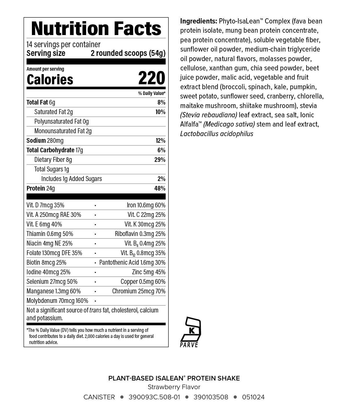 Isagenix Plant-Based IsaLean Protein Shake - Energy Powder with Whole-Food Sourced Vitamins - Supports Lean Muscle Growth & Healthy Metabolism - Rich Chocolate, 27.2 oz (14 Servings)