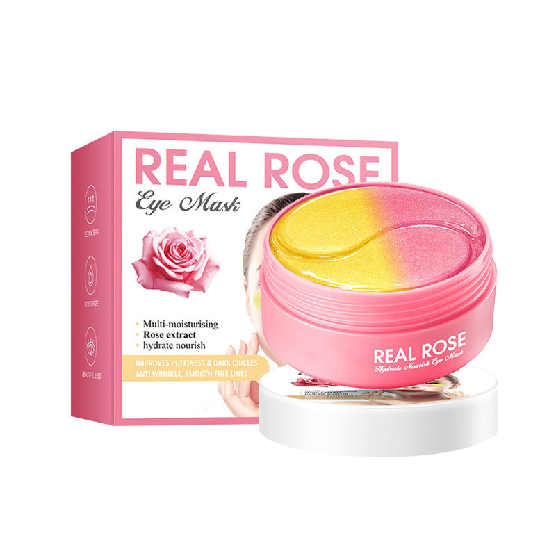 AKARY Eye Patches Rose Hydra-Gel Eye Mask Sheet Lady Skin Care Pad Remove Fine Lines Smooth Repair the Eyes Skin, Under Eye Gel for Moisturizing and Relieving, Firm the Look of the Eye Area